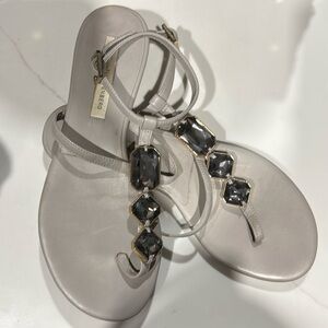 Diane von Furstenberg ankle strap rhinestone sandals